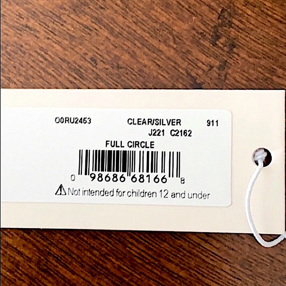 🆕🔥♠️KATE SPADE GORGEOUS FULL CIRCLE STERLING SILVER&CLEAR STUDS NECKLACE👀PICS - Picture 14 of 17